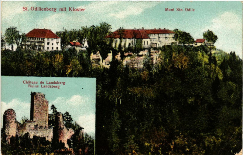 Carte postale ancienne Saint-Odilienberg mit Kloster à Berg
