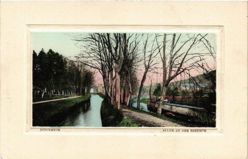 Carte postale ancienne Schirmeck - Allée an der Breusch à Schirmeck