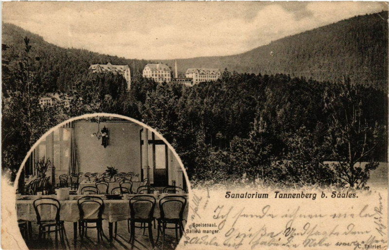 Carte postale ancienne Sanatorium Tannenberg b. Saales à Saales