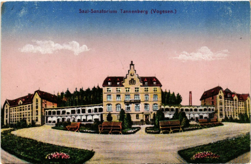 Carte postale ancienne Saal-Sanatorium Tannenberg à Berg