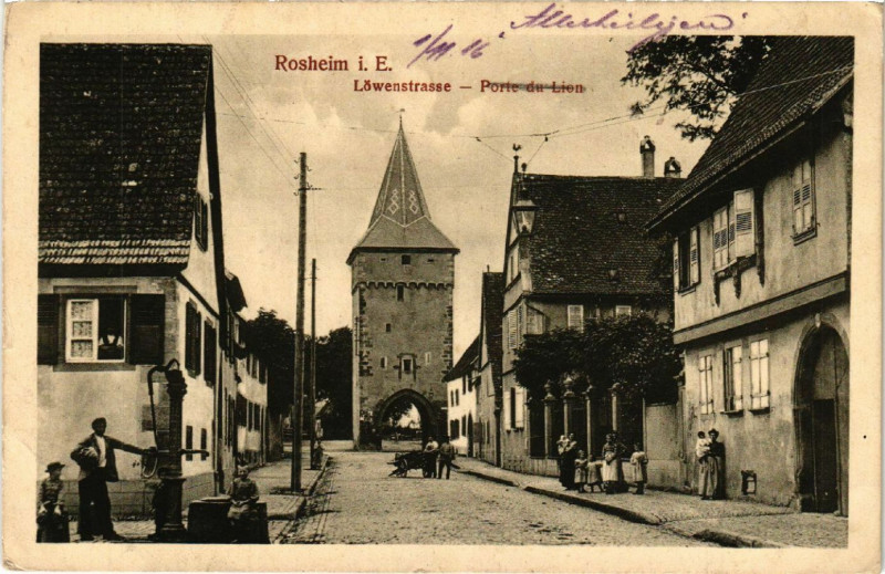Carte postale ancienne Rosheim i. E. - Lowenstrasse à Rosheim