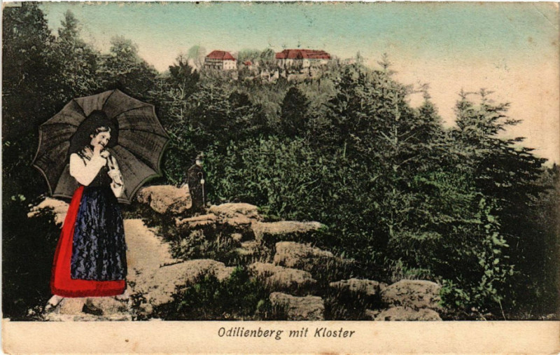 Carte postale ancienne Odilienberg mit Kloster à Berg