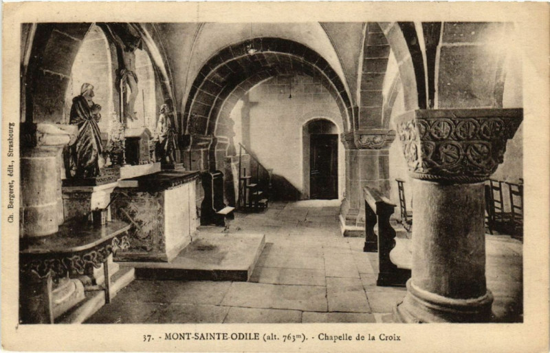 Carte postale ancienne Mont-Sainte-Odile - Chapelle de la Croix
