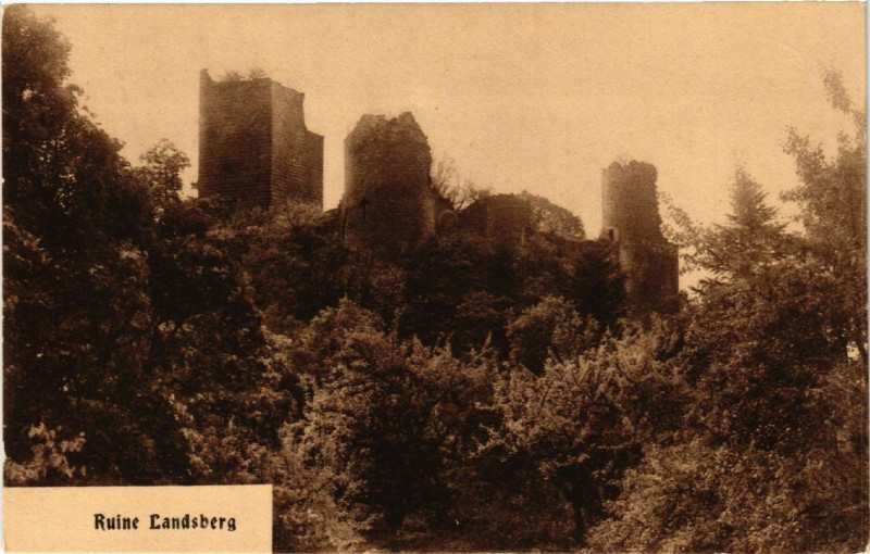 Carte postale ancienne Ruine Landsberg à Berg