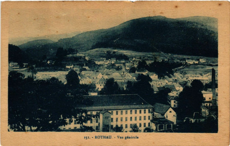 Carte postale ancienne Rothau - Vue générale à Rothau