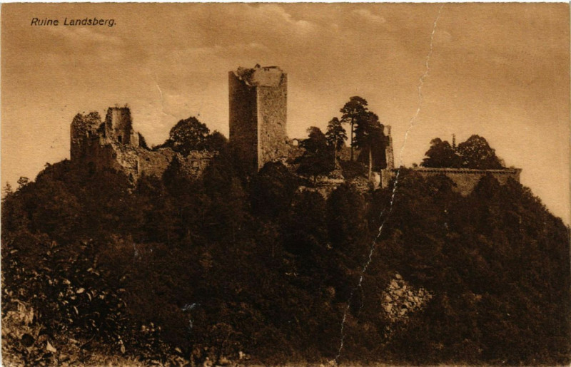 Carte postale ancienne Ruine Landsberg à Berg