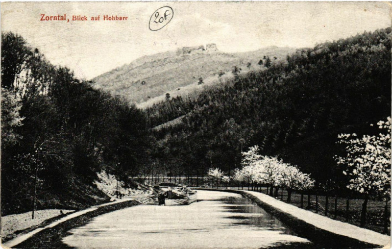Carte postale ancienne Zorntal Blick auf Hohbarr à Barr