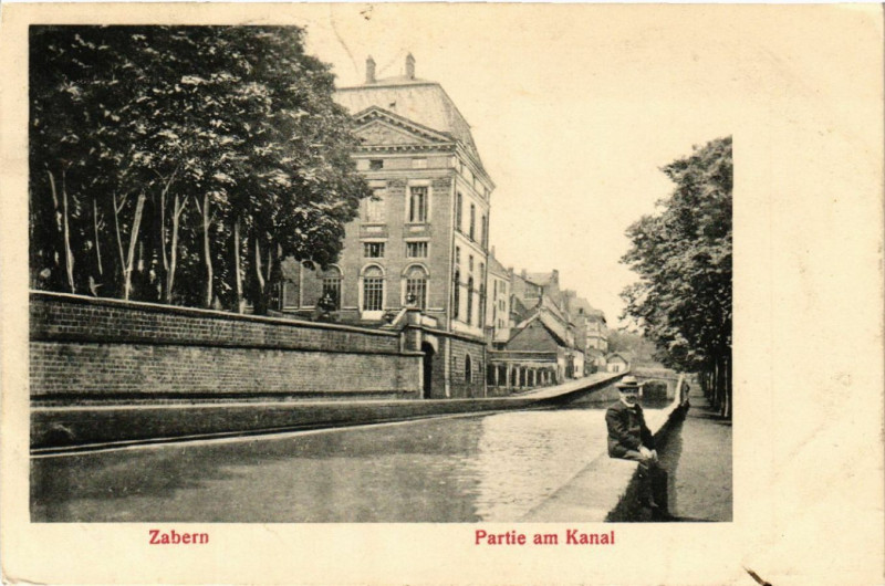Carte postale ancienne Zabern Partie am Kanal
