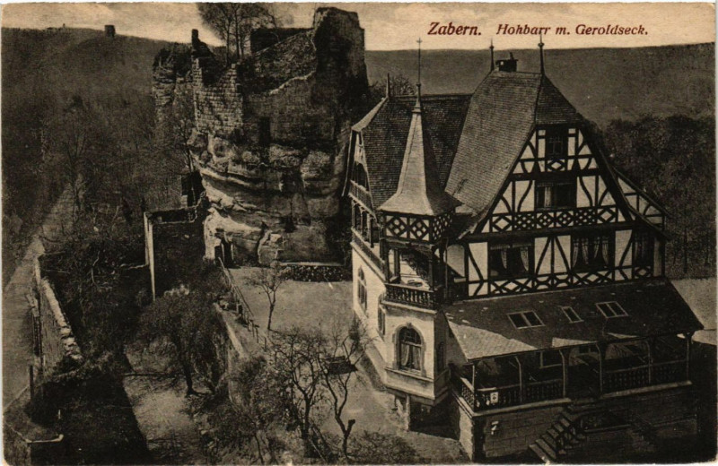 Carte postale ancienne Zabern Hohbarr M.geroldseck à Barr