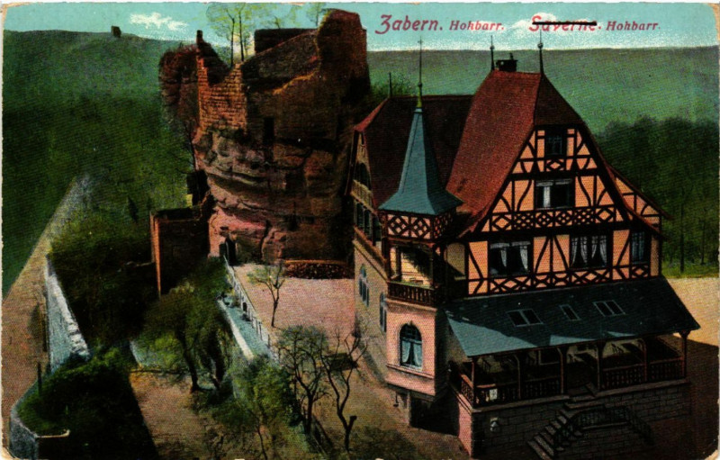 Carte postale ancienne Zabern Hoh-Barr à Barr