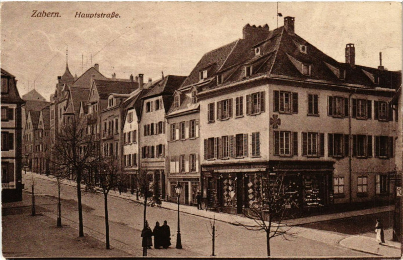 Carte postale ancienne Zabern Hauptstrasse