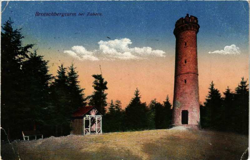 Carte postale ancienne Zabern Brotschbergturm à Berg