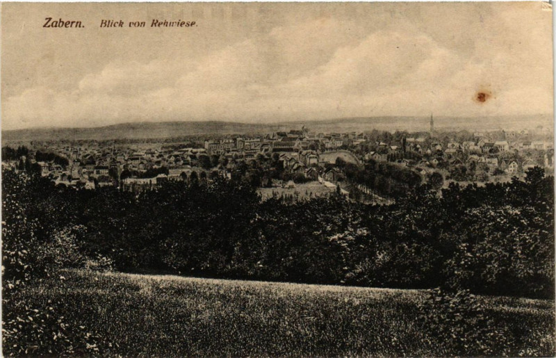 Carte postale ancienne Zabern Blick von Rehwiese