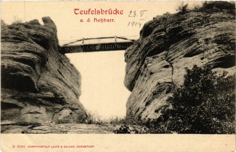 Carte postale ancienne Teufelsbrucke Hohbarr à Barr
