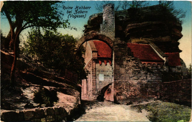 Carte postale ancienne Ruine Hohbarr b. Zabern à Barr