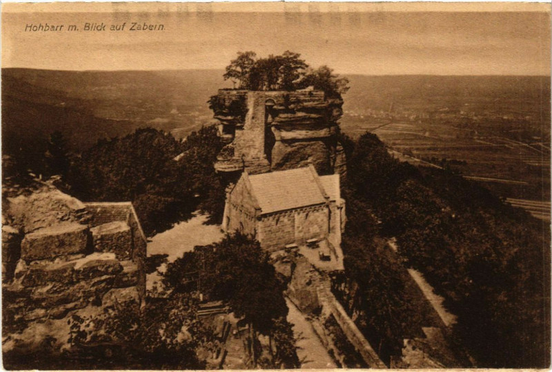 Carte postale ancienne Hohbarr m.Blick auf Zabern à Barr