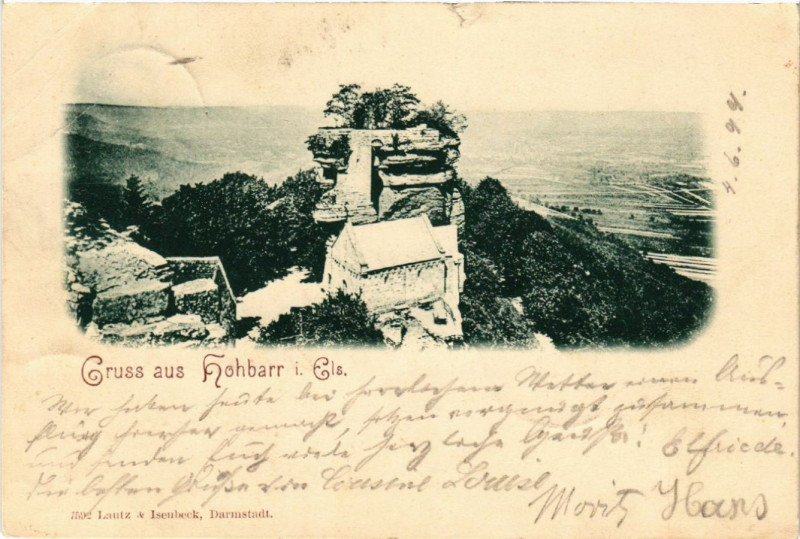 Carte postale ancienne Gruss aus Hohbarr à Barr