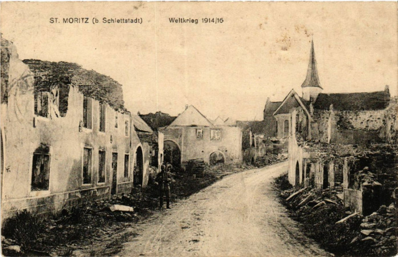 Carte postale ancienne Saint-Moritz Weltkrieg 1914/16
