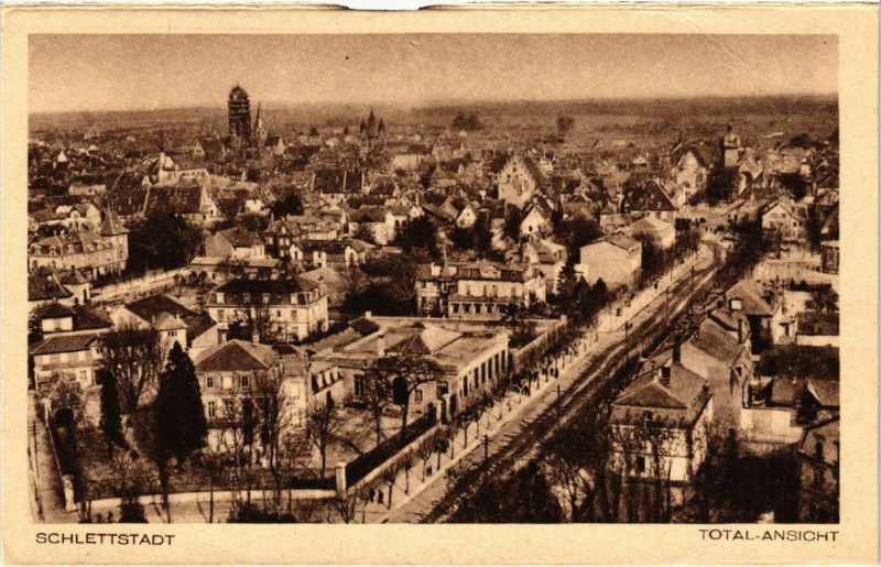 Carte postale ancienne Schlettstadt - Total-Ansicht