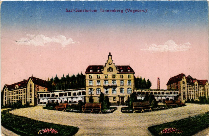 Carte postale ancienne Saal-Sanatorium Tannenberg à Berg