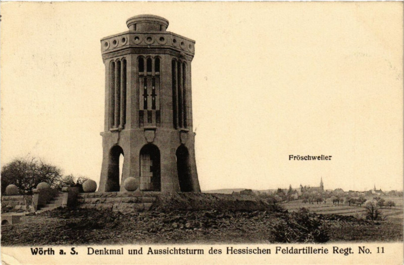Carte postale ancienne Worth Denkmal und Aussichtsturm des Hessischen