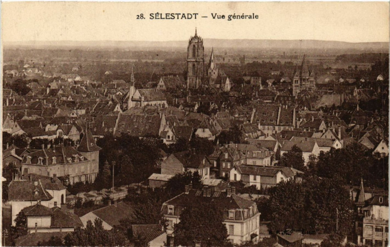 Carte postale ancienne Selestadt Vue générale