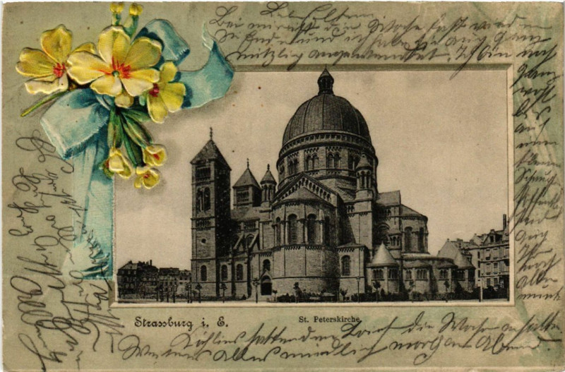 Carte postale ancienne Strassburg Saint-Peterskirche