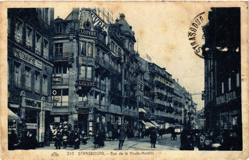 Carte postale ancienne Strassburg Rue de la Haute-Montée