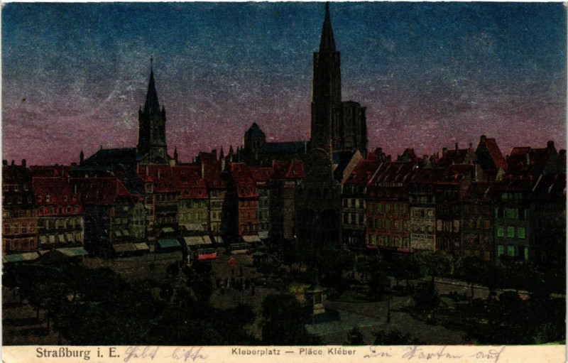 Carte postale ancienne Strassburg Place Kleber
