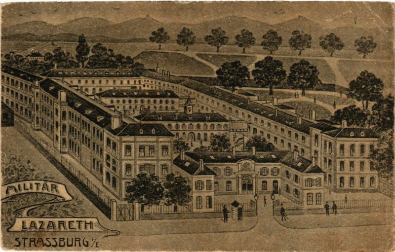 Carte postale ancienne Strassburg Militar Lazareth