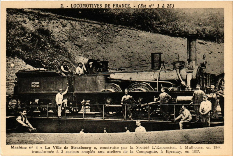 Carte postale ancienne Strassburg Locomotives de France