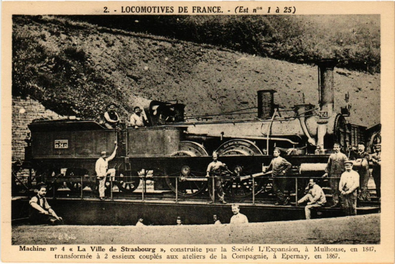 Carte postale ancienne Strassburg Locomotives de France