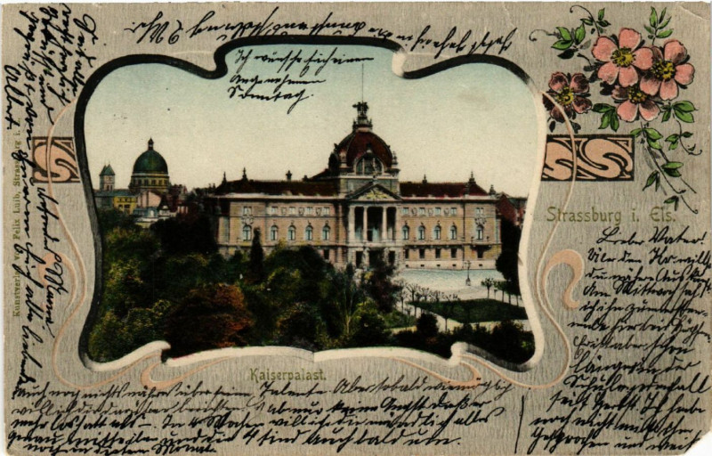 Carte postale ancienne Strassburg Kaiserpalast