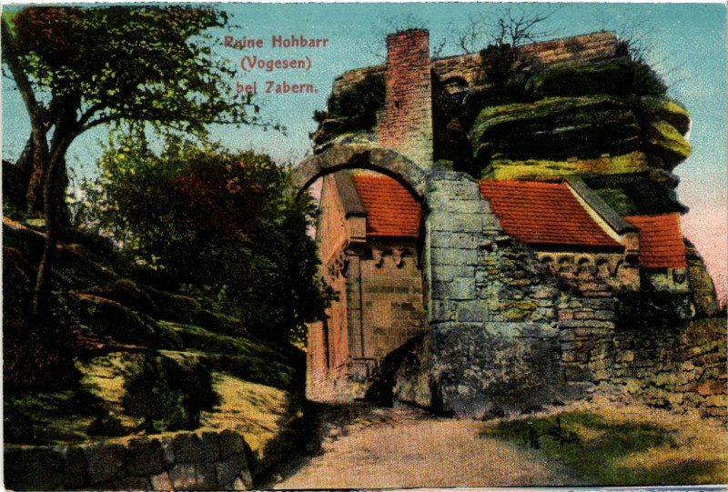 Carte postale ancienne Ruine Hohbarr b. Zabern à Barr
