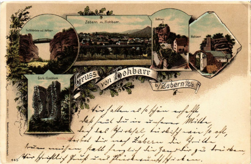 Carte postale ancienne Gruss von Hohbarr à Barr