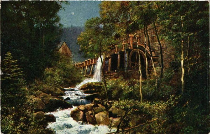 Carte postale ancienne Scierie au Hohwald
