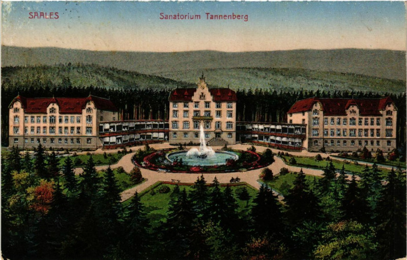 Carte postale ancienne Saales. Sanatorium Tannenberg à Berg