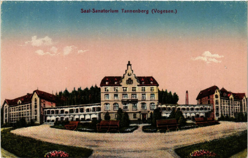 Carte postale ancienne Saal-Sanatorium Tannenberg à Berg