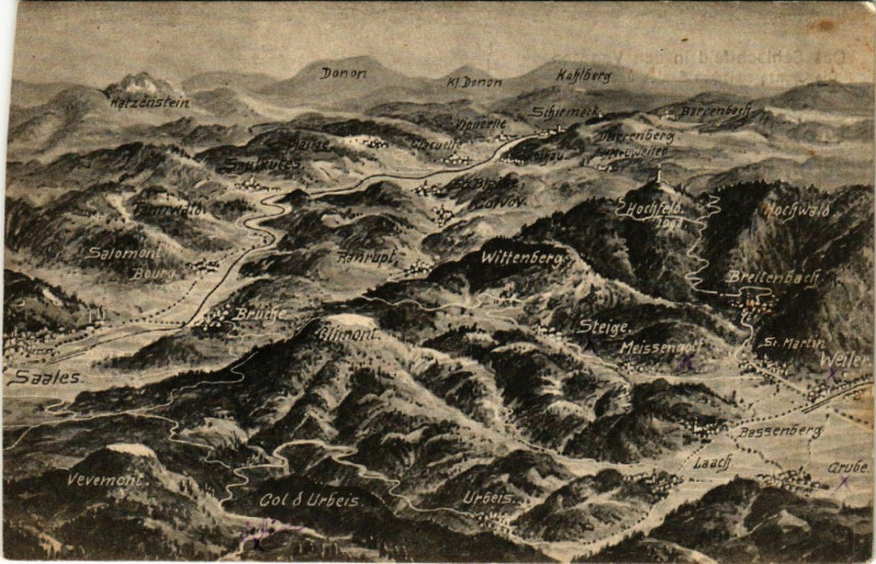 Carte postale ancienne Das Schlachtfeld in den Vogesen