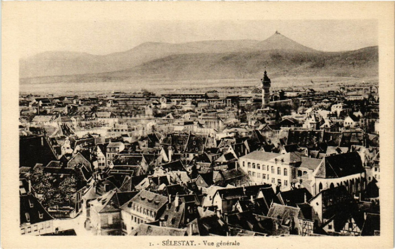Carte postale ancienne Selestat - Vue générale à Sélestat