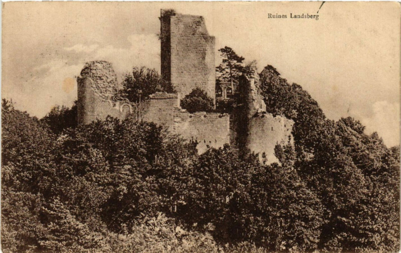 Carte postale ancienne Ruines Landsberg à Berg