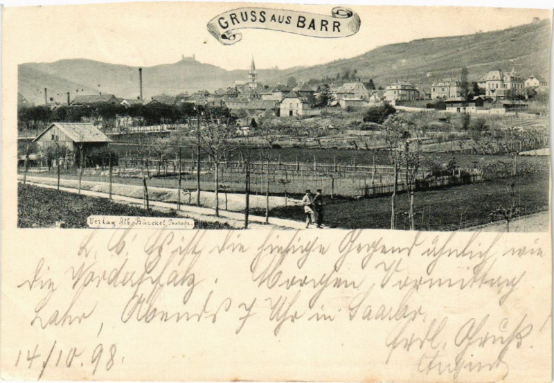 Carte postale ancienne Gruss aus Barr à Barr