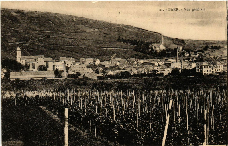 Carte postale ancienne Barr - Vue générale à Barr