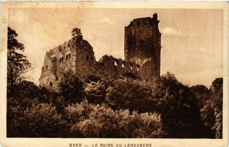 Carte postale ancienne Barr - La Ruine du Landsberg à Barr