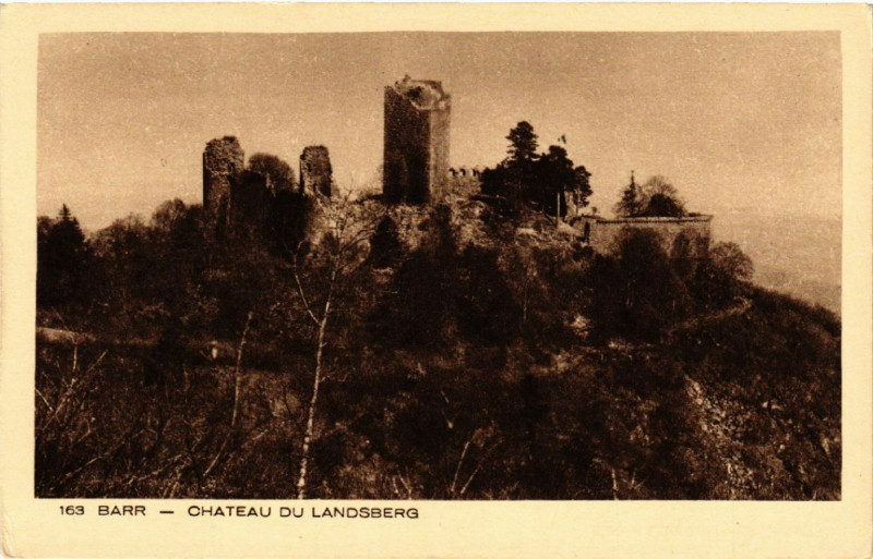 Carte postale ancienne Barr - Chateau du Landsberg à Barr