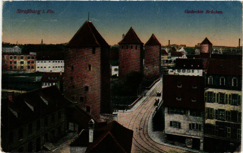 Carte postale ancienne Strassburg Gedeckte Brucken