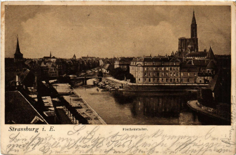 Carte postale ancienne Strassburg Fischerstaden
