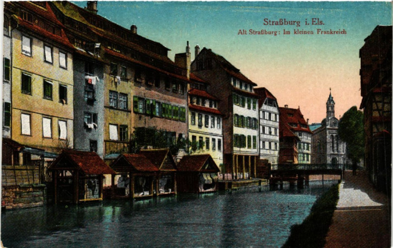Carte postale ancienne Strassburg Im kleinen Frankreich