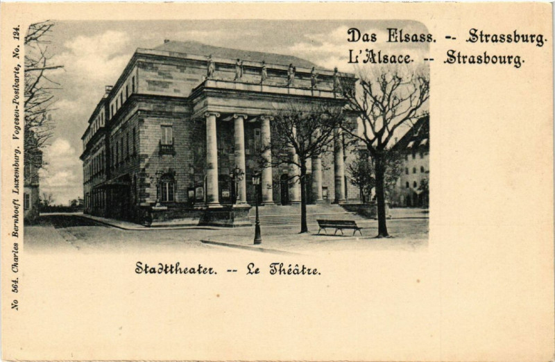 Carte postale ancienne Strassburg Le Theatre L'Alsace