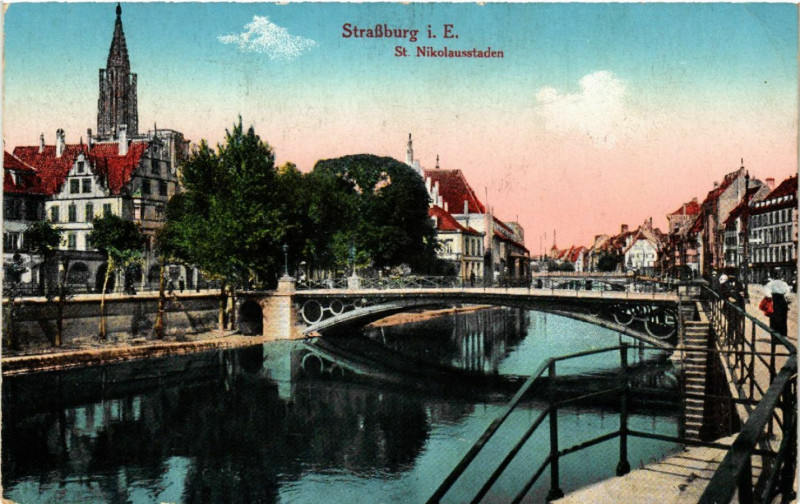 Carte postale ancienne Strassburg Saint-Nikolausstaden